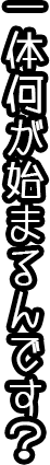 一体何が始まるんです？